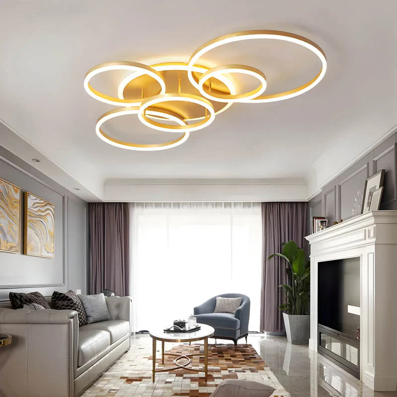 Modern Multi-Ring LED Ceiling Light - Image 4