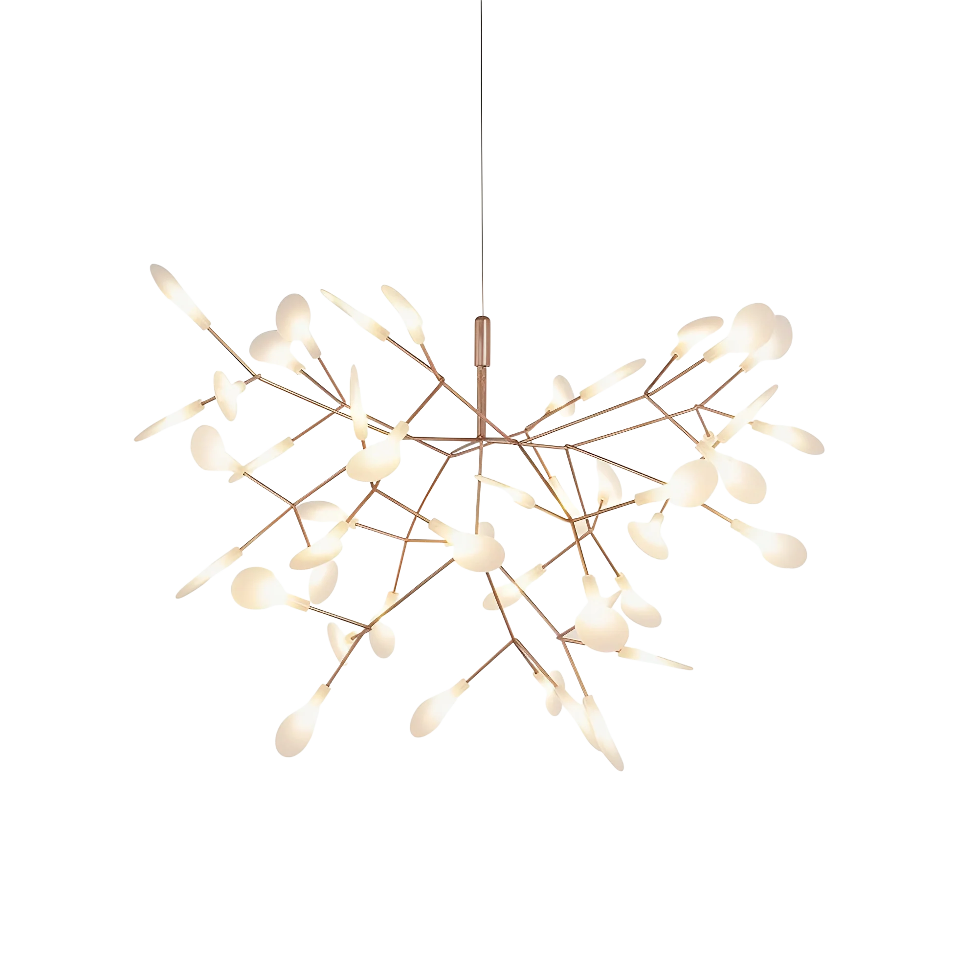 Modern Rose Gold Firefly Chandelier - Image 5