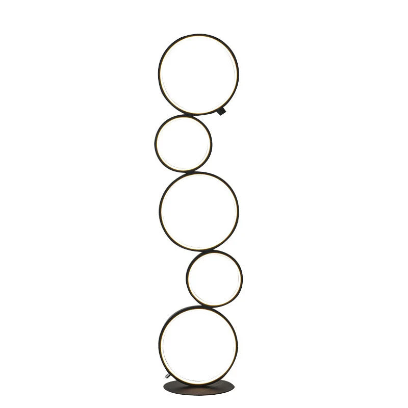 Modern Stacked-Circle Floor Lamp - Image 4