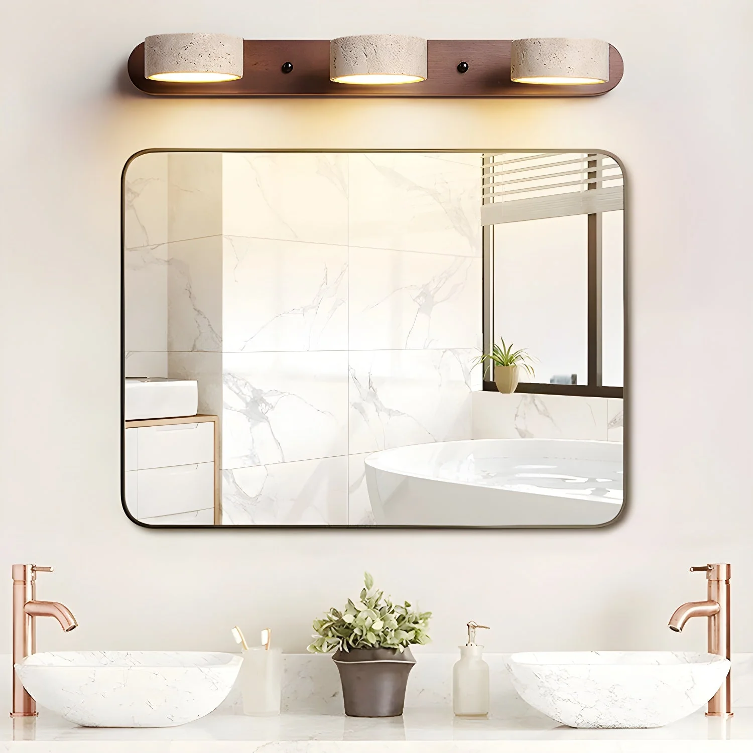 Modern Travertine  Duo Wall Light - Image 13