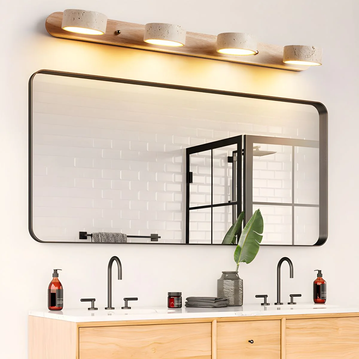 Modern Travertine  Duo Wall Light - Image 6