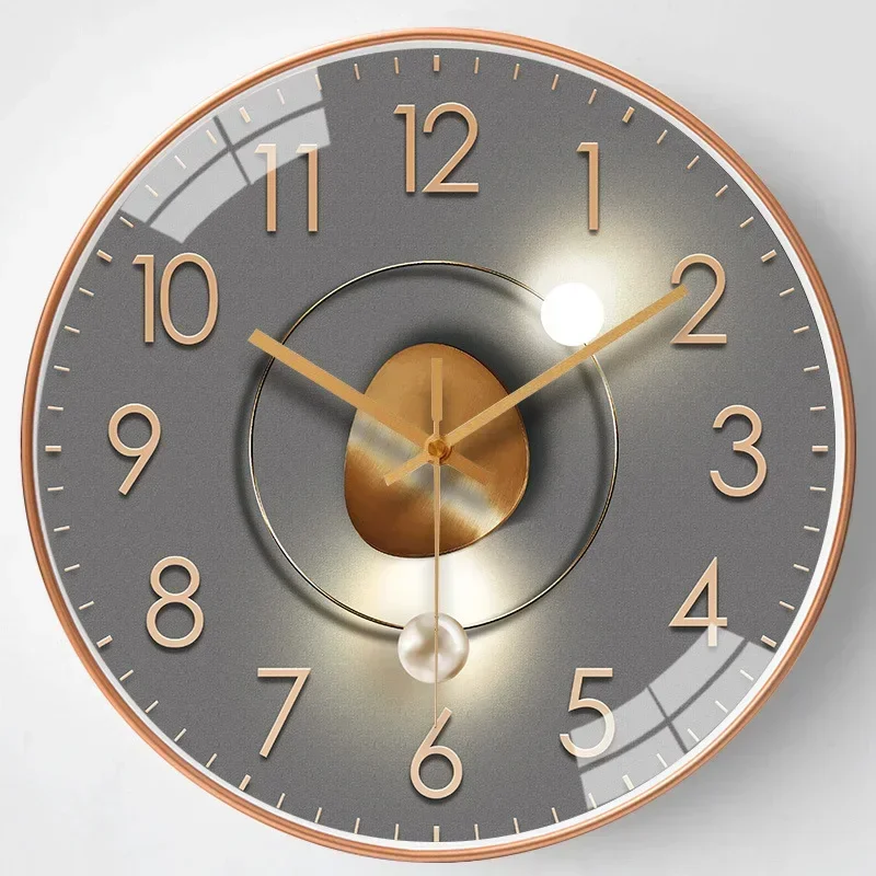 Modern Wall Clock Modern Decorative Non Ticking Home Clock - Image 14