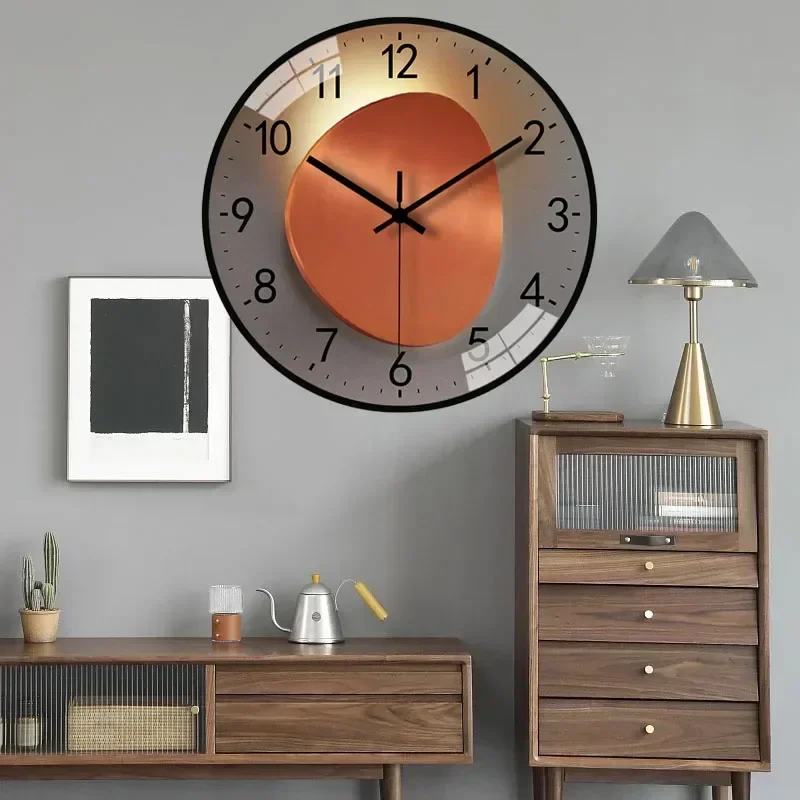 Modern Wall Clock Modern Decorative Non Ticking Home Clock - Image 4