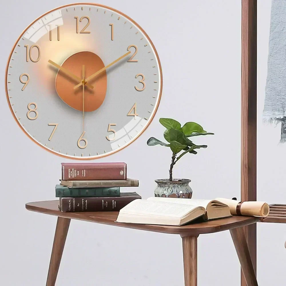 Modern Wall Clock Modern Decorative Non Ticking Home Clock - Image 5