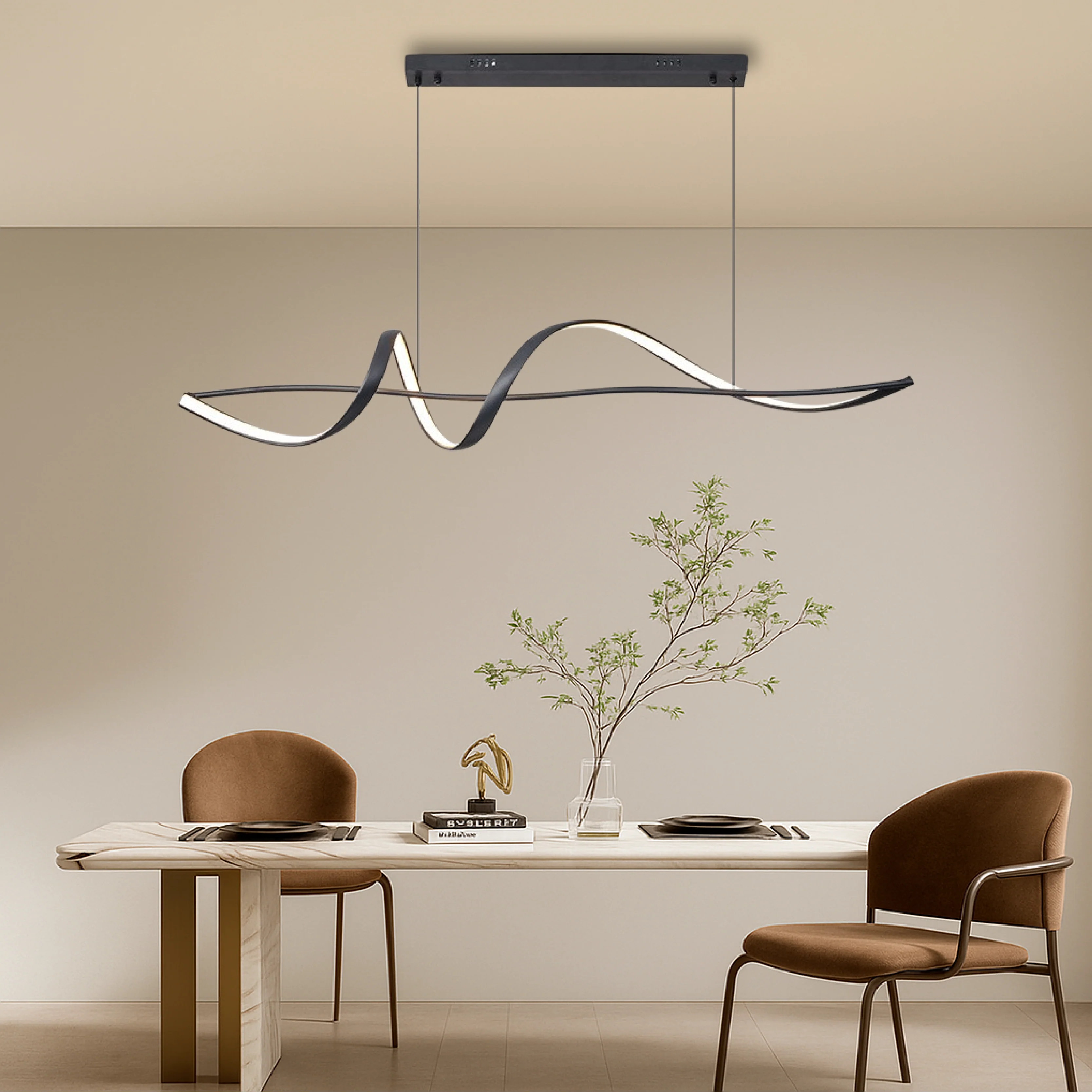 Modern Wave LED Pendant Light - Image 2