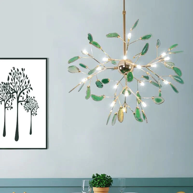 Multi Colour Glass Chandelier with Branch Style Design - Image 11