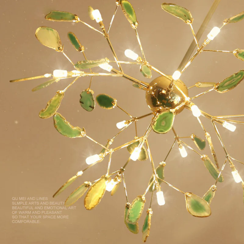Multi Colour Glass Chandelier with Branch Style Design - Image 15