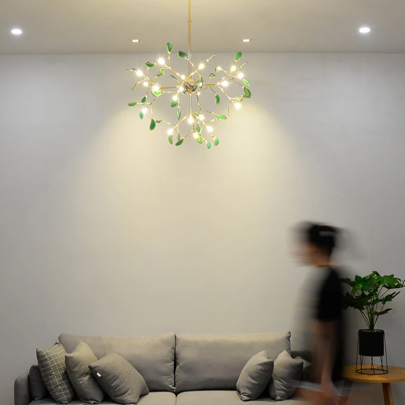 Multi Colour Glass Chandelier with Branch Style Design - Image 16