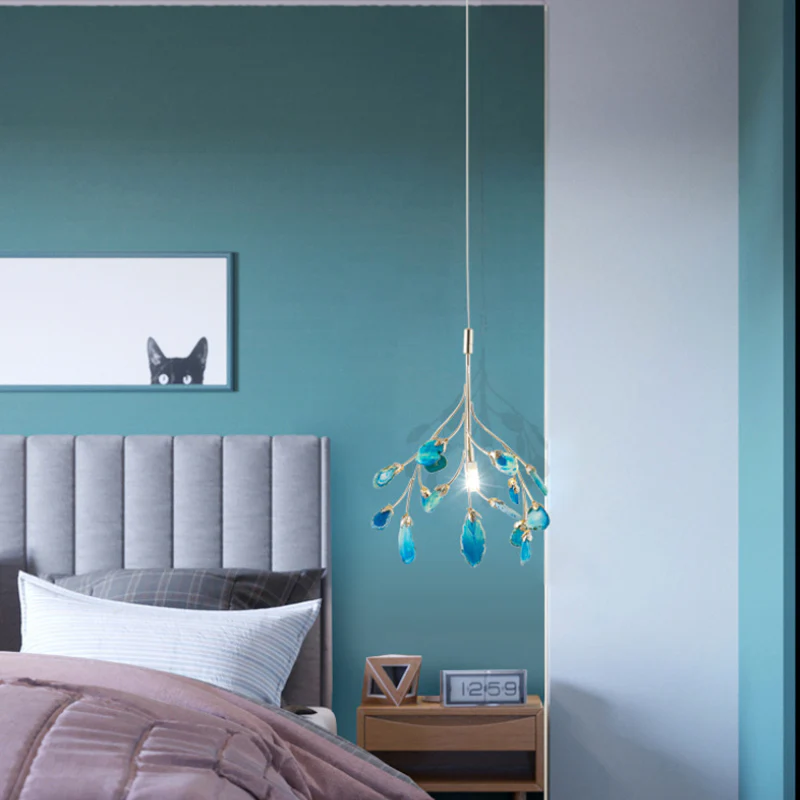 Multi Colour Glass Chandelier with Branch Style Design - Image 17