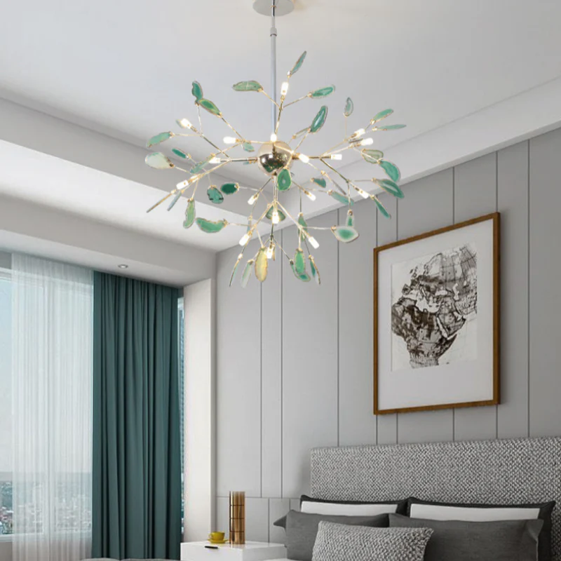 Multi Colour Glass Chandelier with Branch Style Design - Image 18