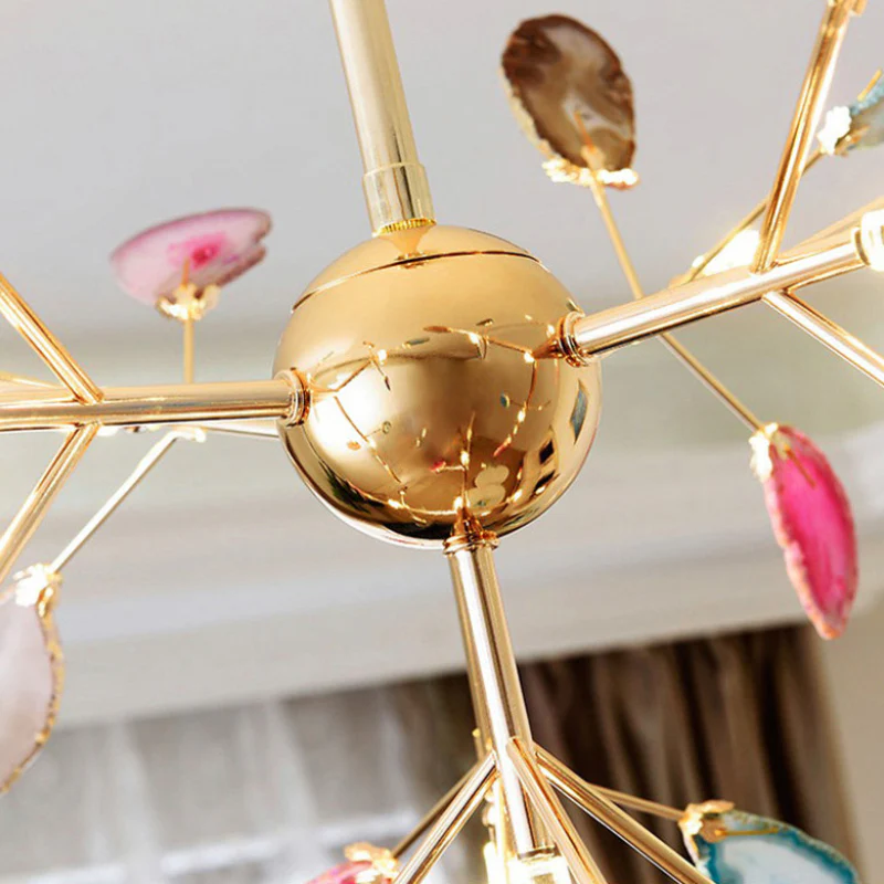 Multi Colour Glass Chandelier with Branch Style Design - Image 23