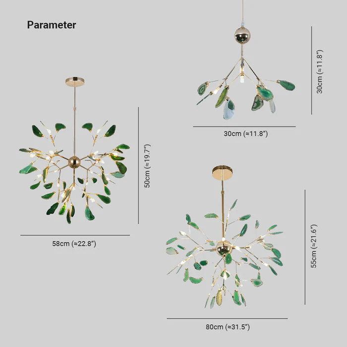 Multi Colour Glass Chandelier with Branch Style Design - Image 3