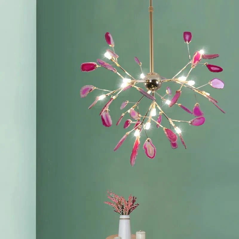 Multi Colour Glass Chandelier with Branch Style Design - Image 6