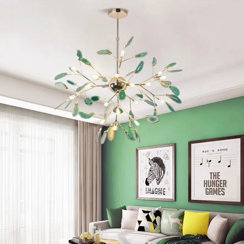 Multi Colour Glass Chandelier with Branch Style Design - Image 7