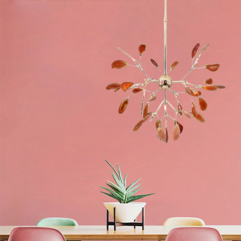 Multi Colour Glass Chandelier with Branch Style Design - Image 8