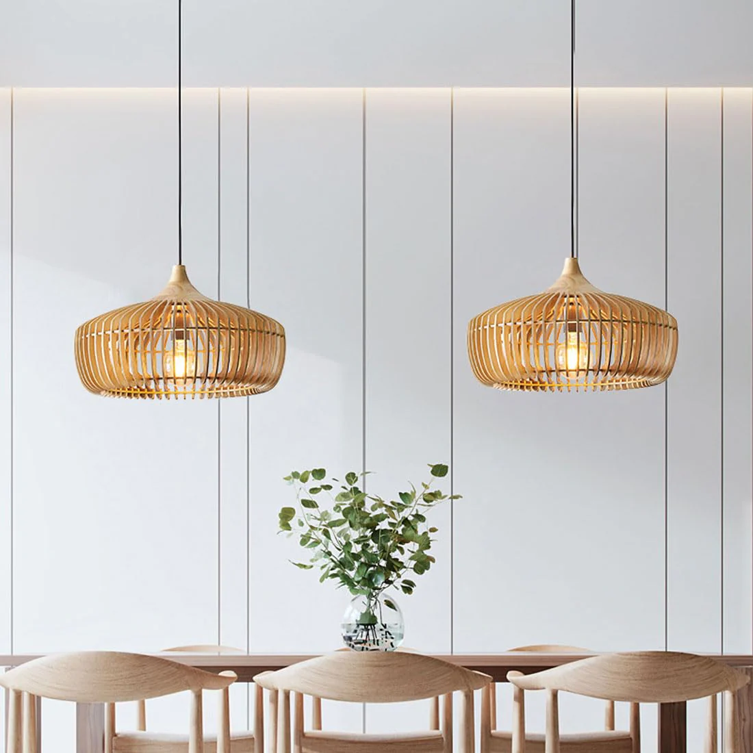 Nordic Bamboo Cage Pendant Light - Image 2