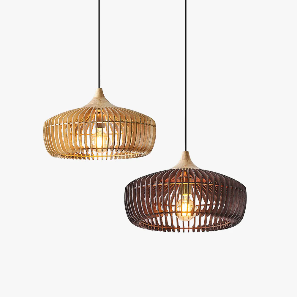 Nordic Bamboo Cage Pendant Light - Image 3
