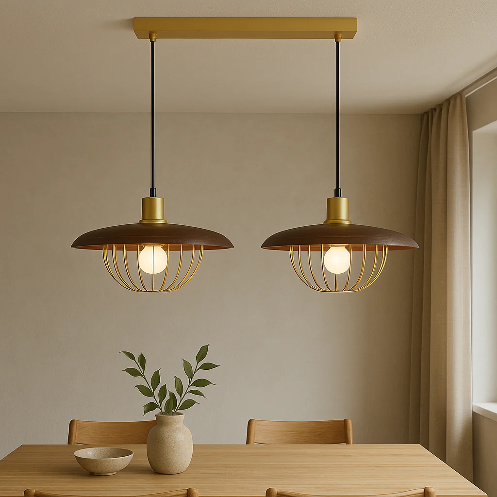 Nordic Wooden Cage Pendant Light - Image 2
