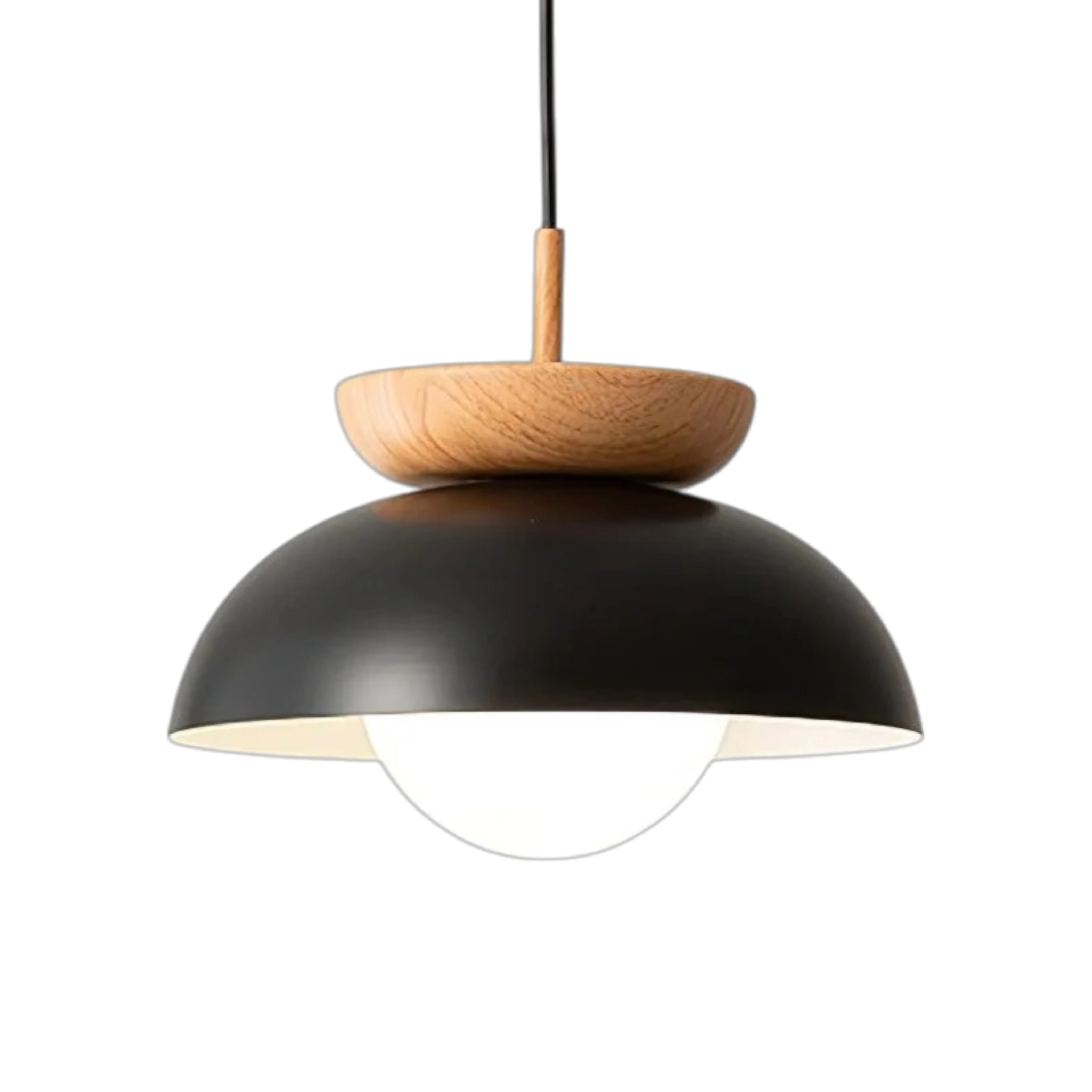 Nordic Wooden Dome Pendant Light - Image 8