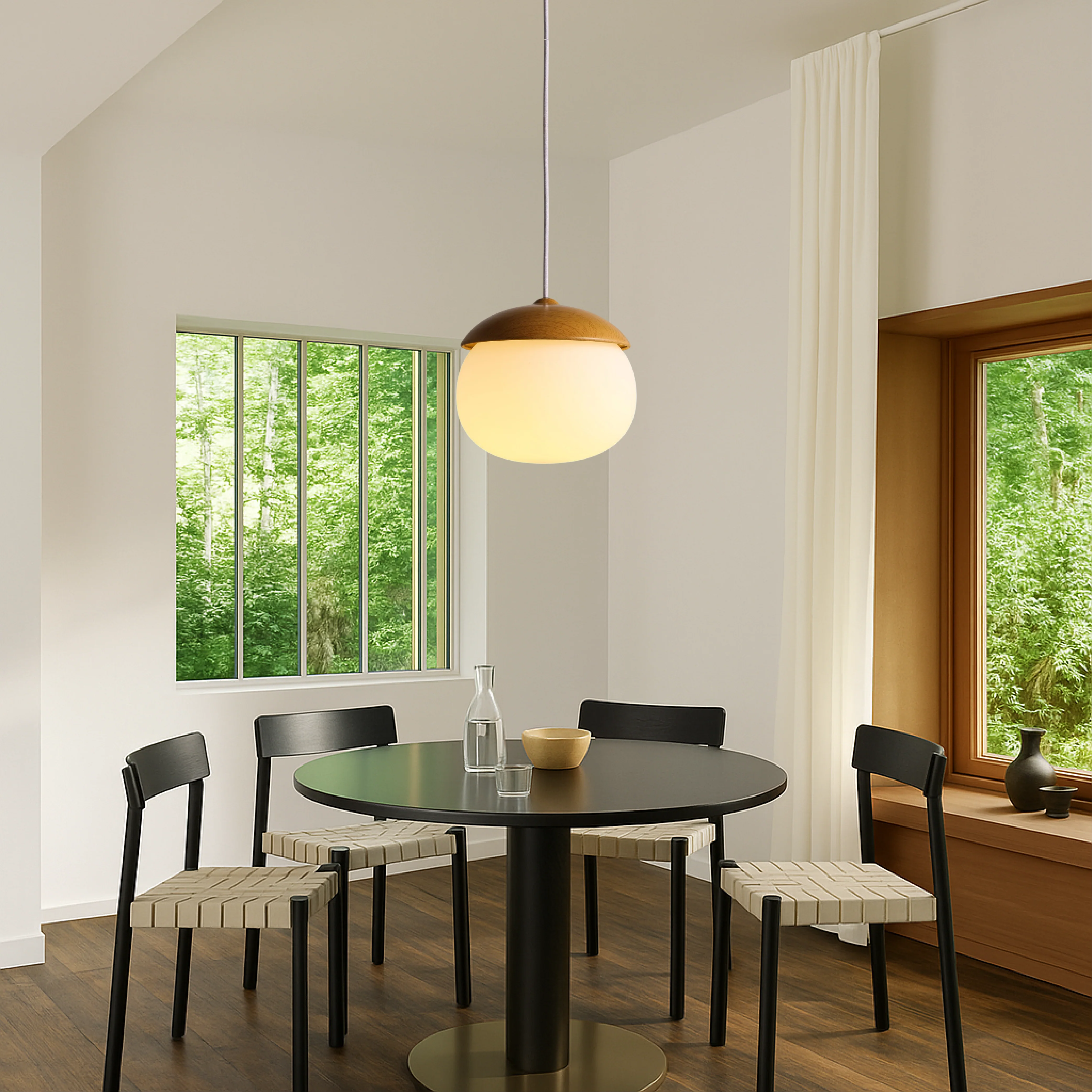 Nordic Wooden Pendant Light - Image 2