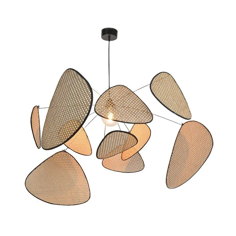 Organic Rattan Sculpture Pendant Light - Image 8