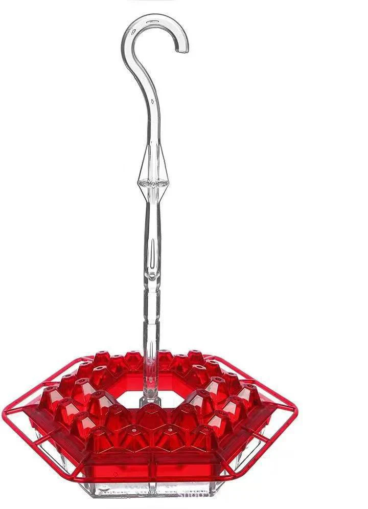 Outdoor Hanging Hummingbird Feeder with Ant Guard Nectar Tray - Image 8