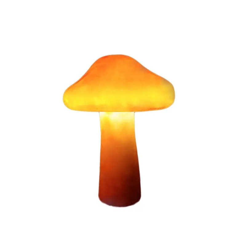 Outdoor Mushroom LED Garden Lamp Set in Orange Resin - Image 7