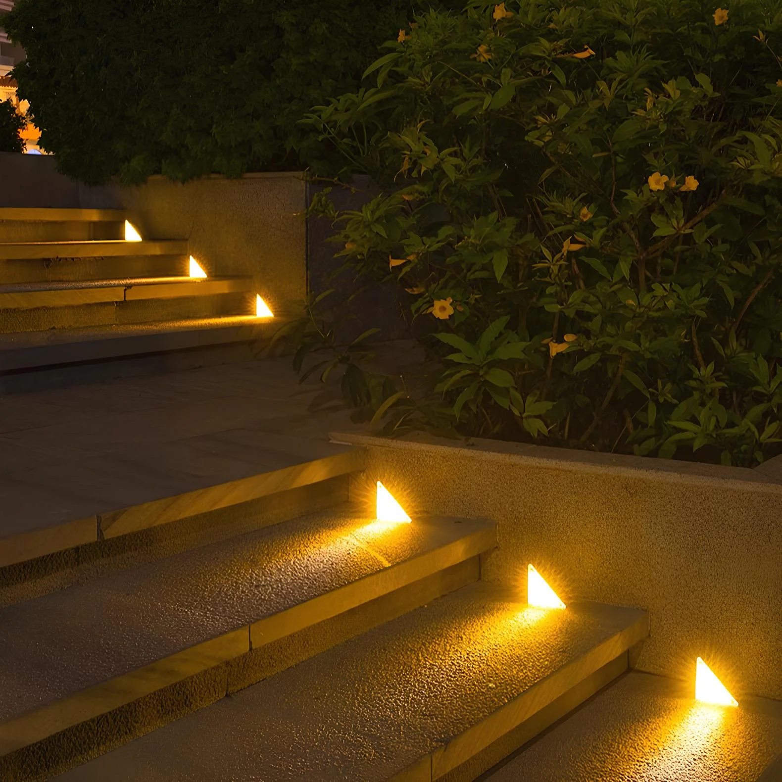 Outdoor Solar Powered LED Step Lights with Triangular Design - Image 11