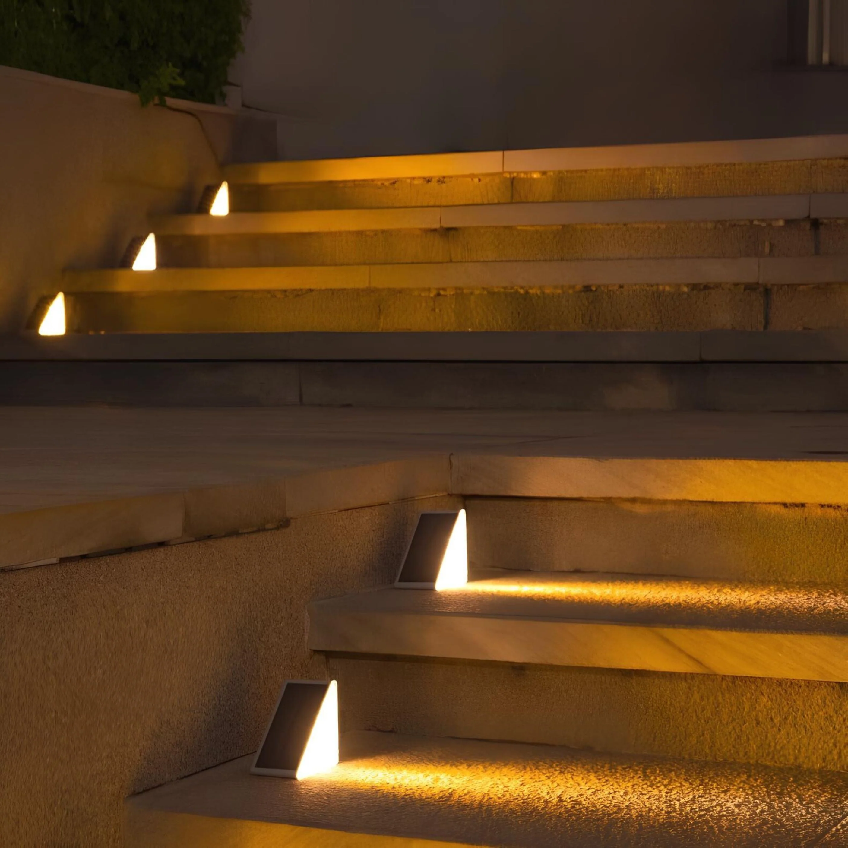 Outdoor Solar Powered LED Step Lights with Triangular Design - Image 7