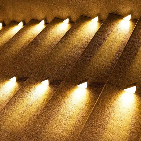 Outdoor Solar Powered LED Step Lights with Triangular Design - Image 8