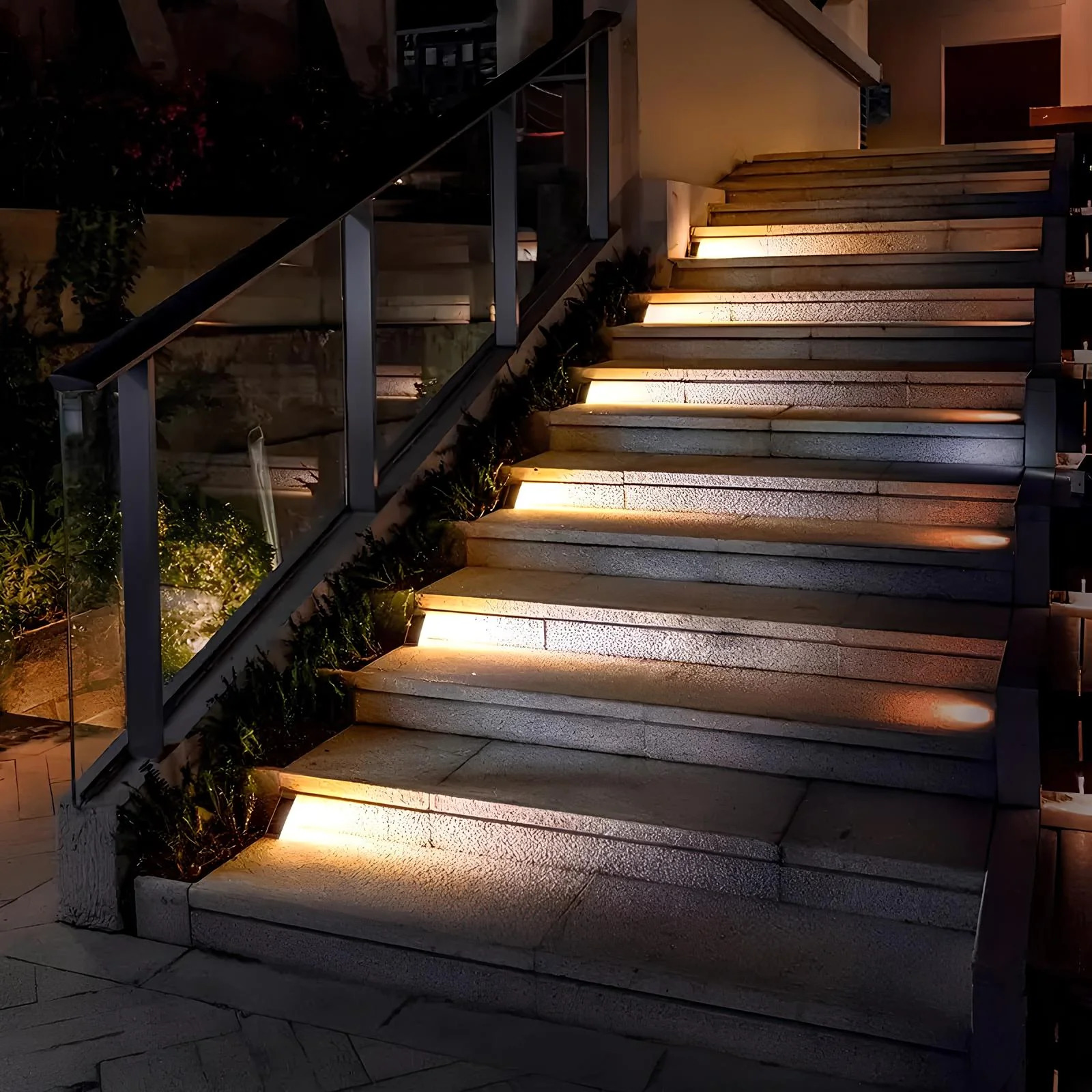 Outdoor Solar Powered LED Step Lights with Triangular Design - Image 9