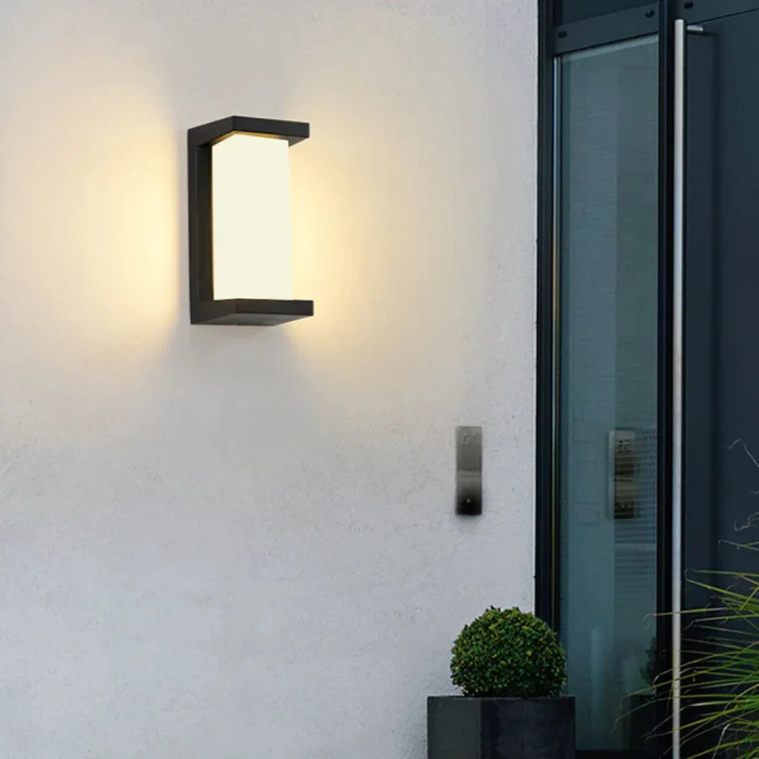 Outdoor Wall Light Black Wall Mounted With Motion Sensor - Image 2