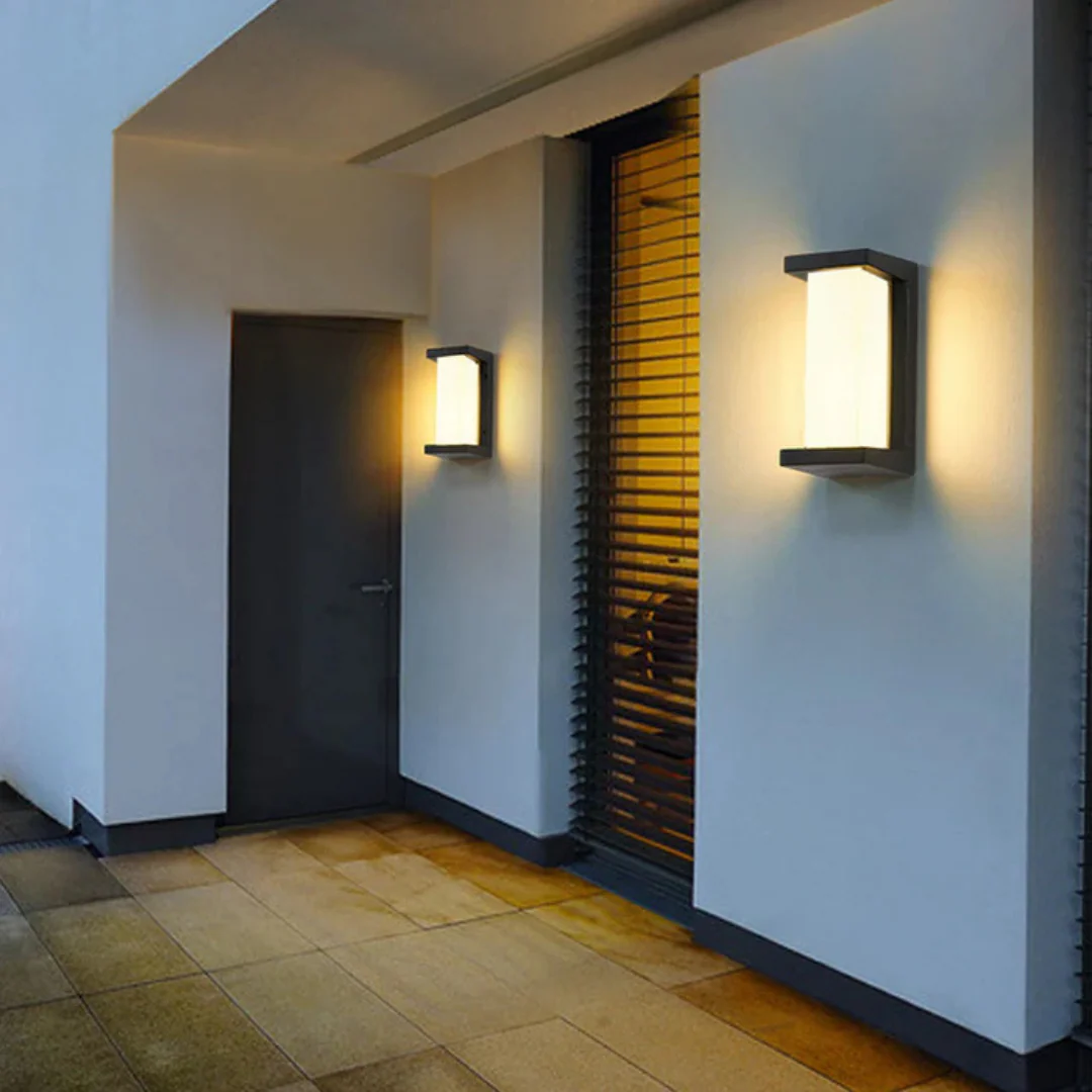 Outdoor Wall Light Black Wall Mounted With Motion Sensor - Image 3