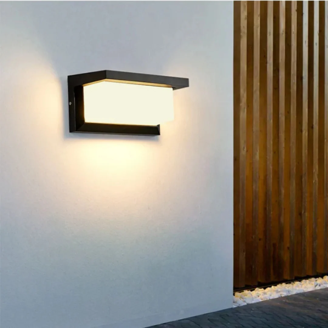 Outdoor Wall Light Black Wall Mounted With Motion Sensor - Image 4