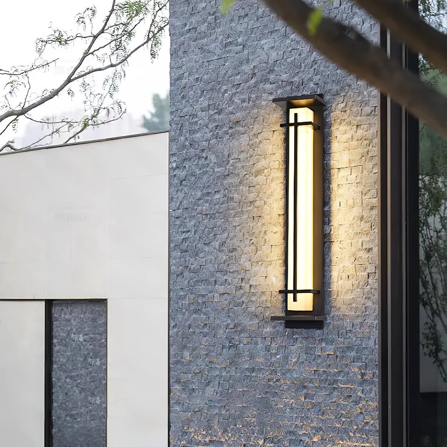 Outdoor Wall Light Waterproof LED Alabaster Style Exterior Lamp - Image 13