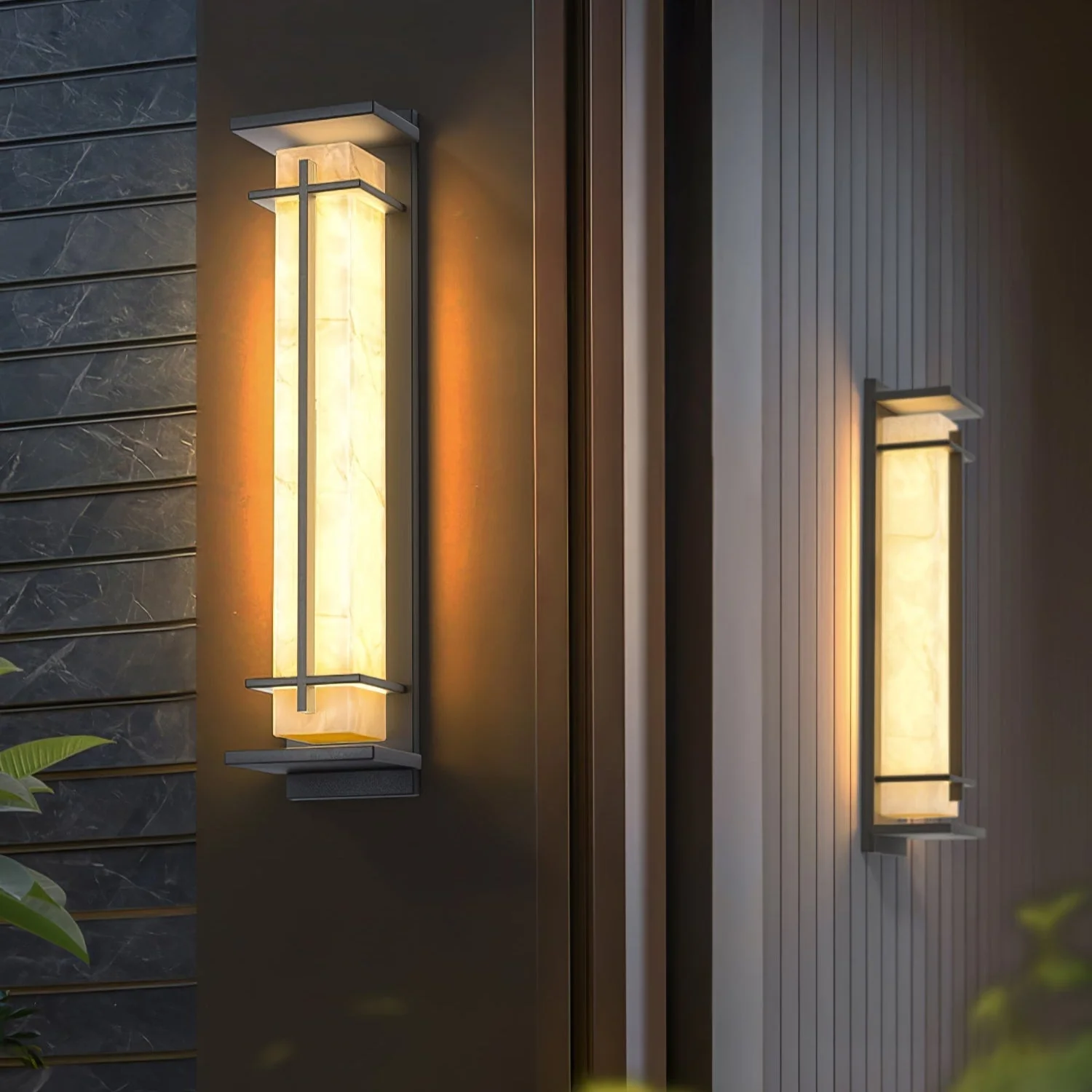 Outdoor Wall Light Waterproof LED Alabaster Style Exterior Lamp - Image 20