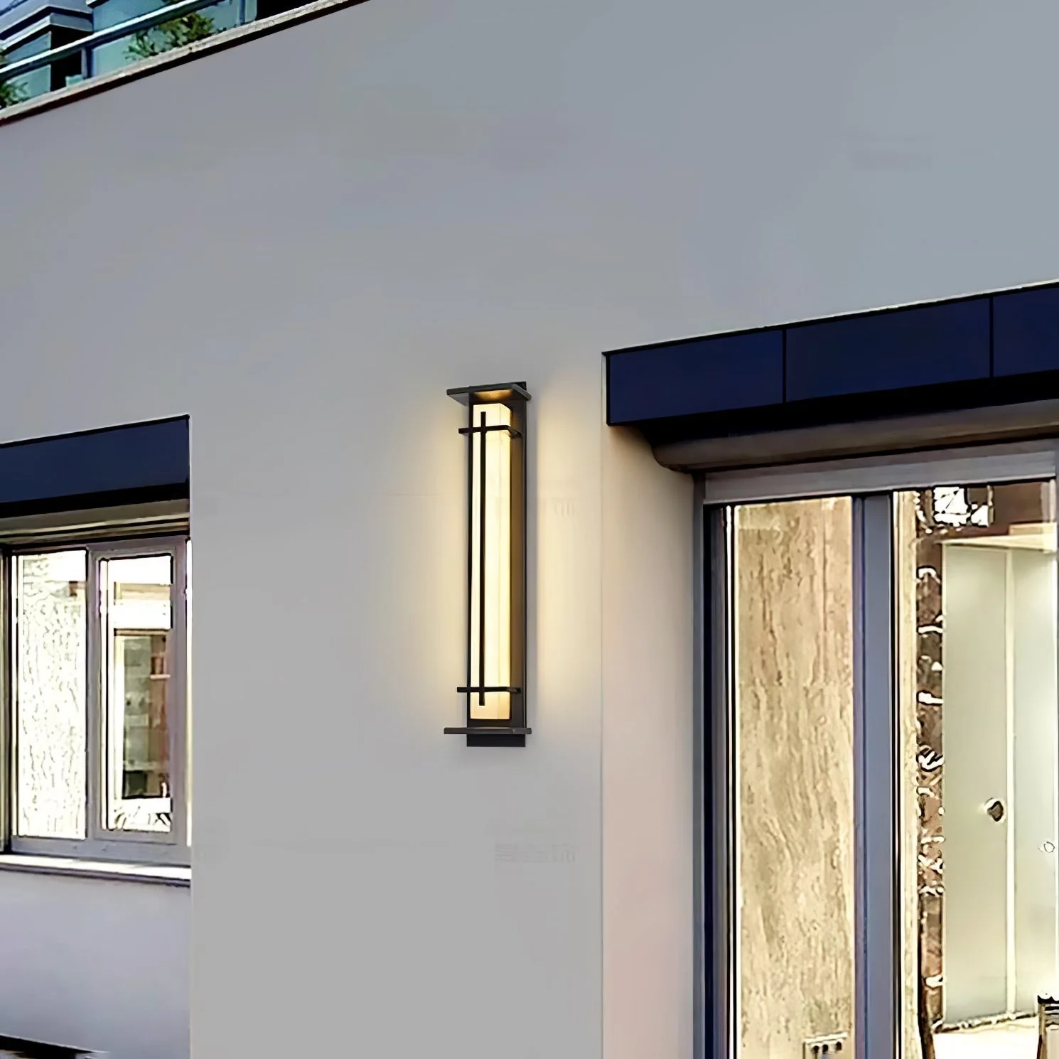 Outdoor Wall Light Waterproof LED Alabaster Style Exterior Lamp - Image 21