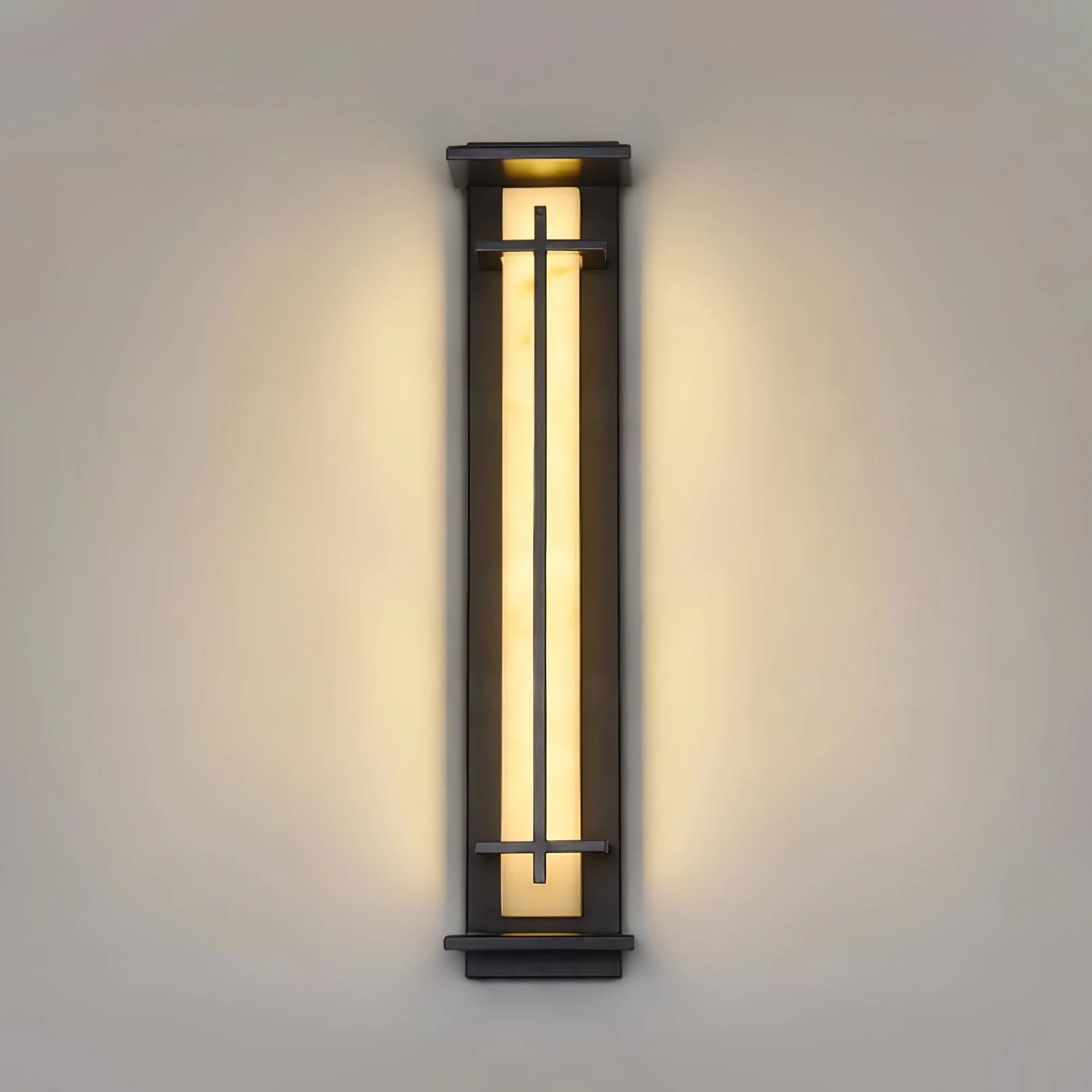 Outdoor Wall Light Waterproof LED Alabaster Style Exterior Lamp - Image 28