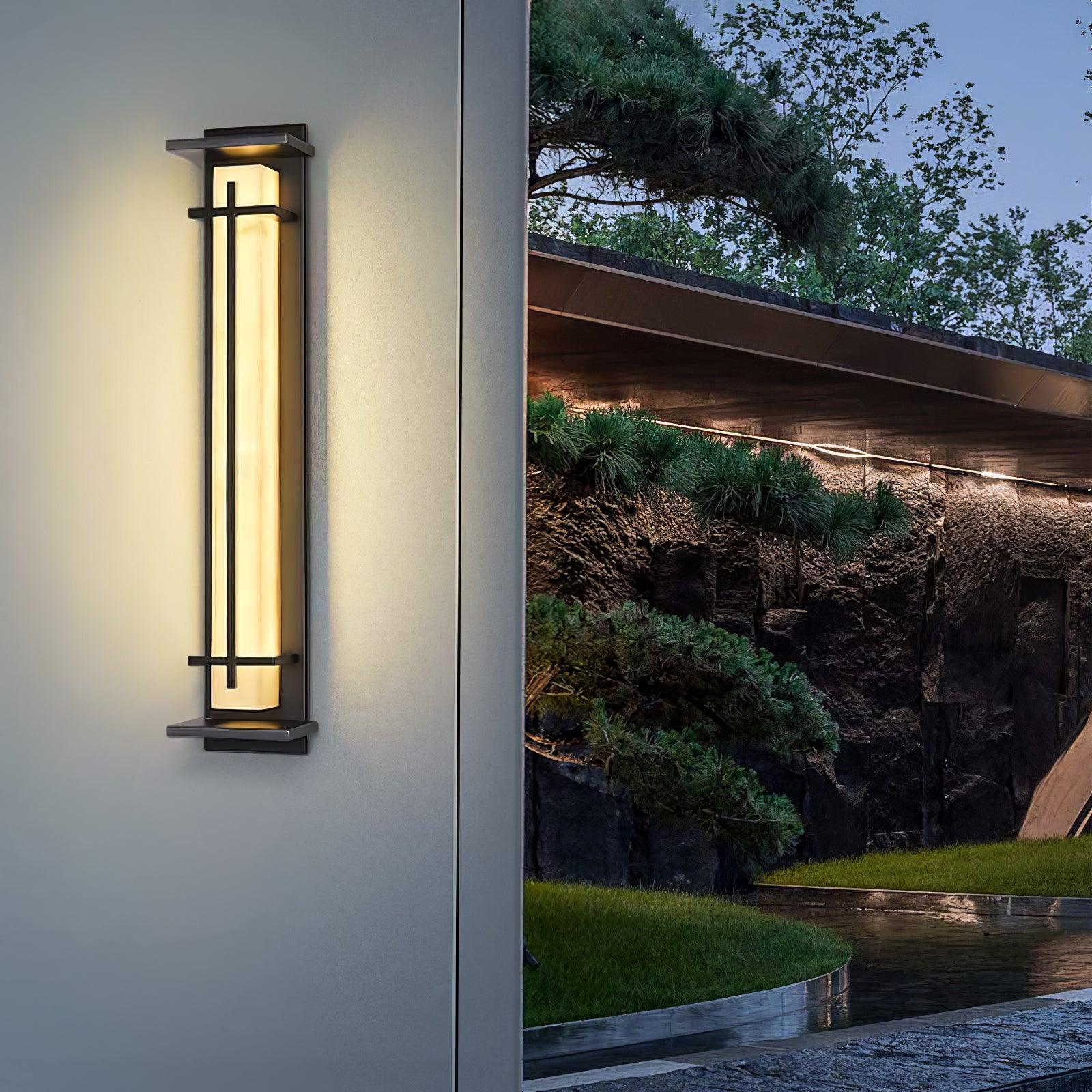 Outdoor Wall Light Waterproof LED Alabaster Style Exterior Lamp - Image 6