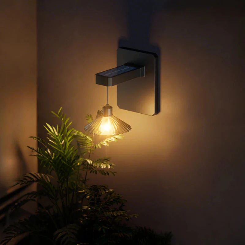 Outdoor Wall Light With Hanging Shade And Dusk Sensor - Image 4