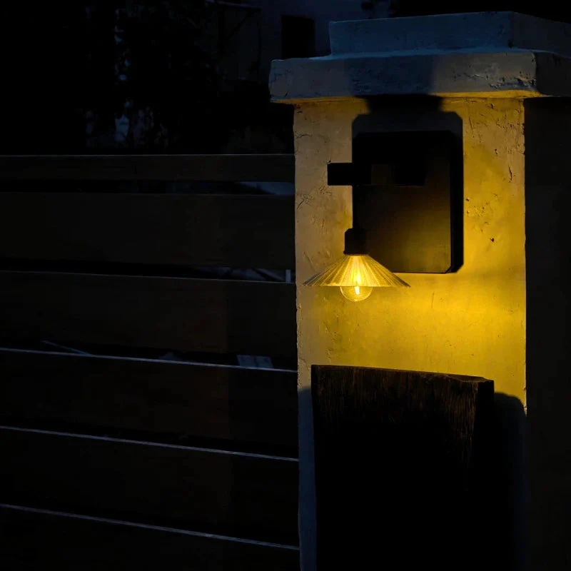 Outdoor Wall Light With Hanging Shade And Dusk Sensor - Image 5