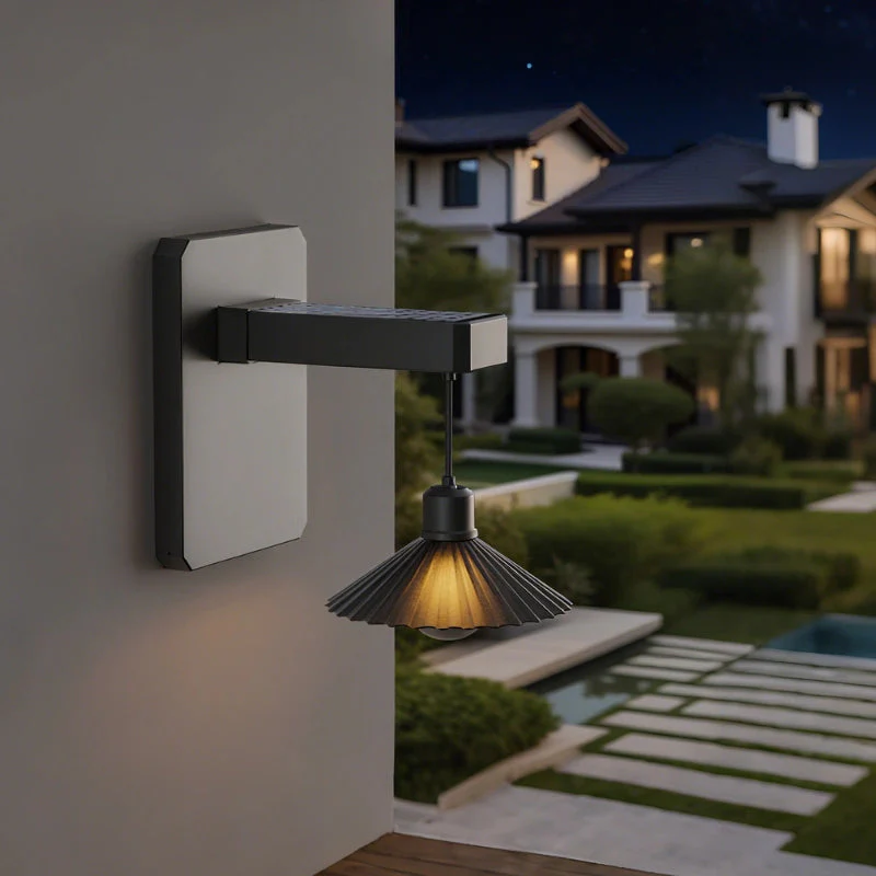 Outdoor Wall Light With Hanging Shade And Dusk Sensor - Image 8