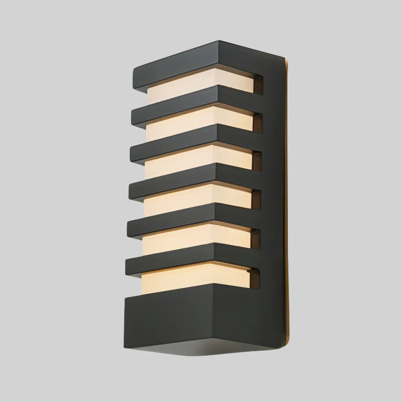 Outdoor Wall Light With Rectangular Black Aluminium Housing - Image 6