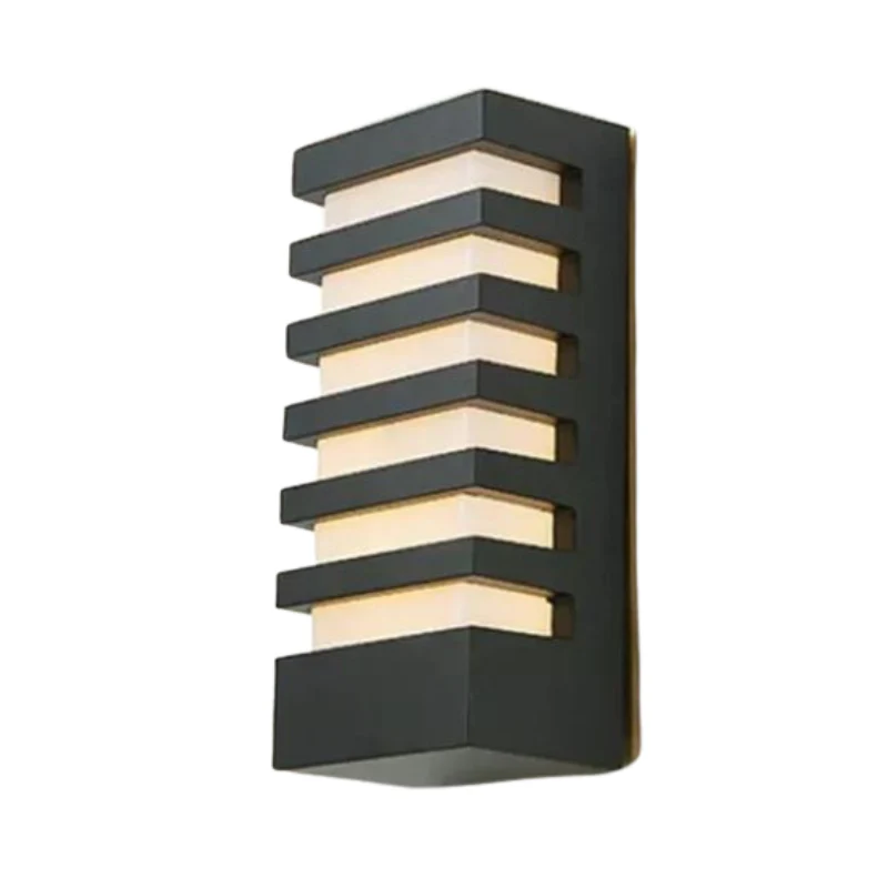 Outdoor Wall Light With Rectangular Black Aluminium Housing - Image 9