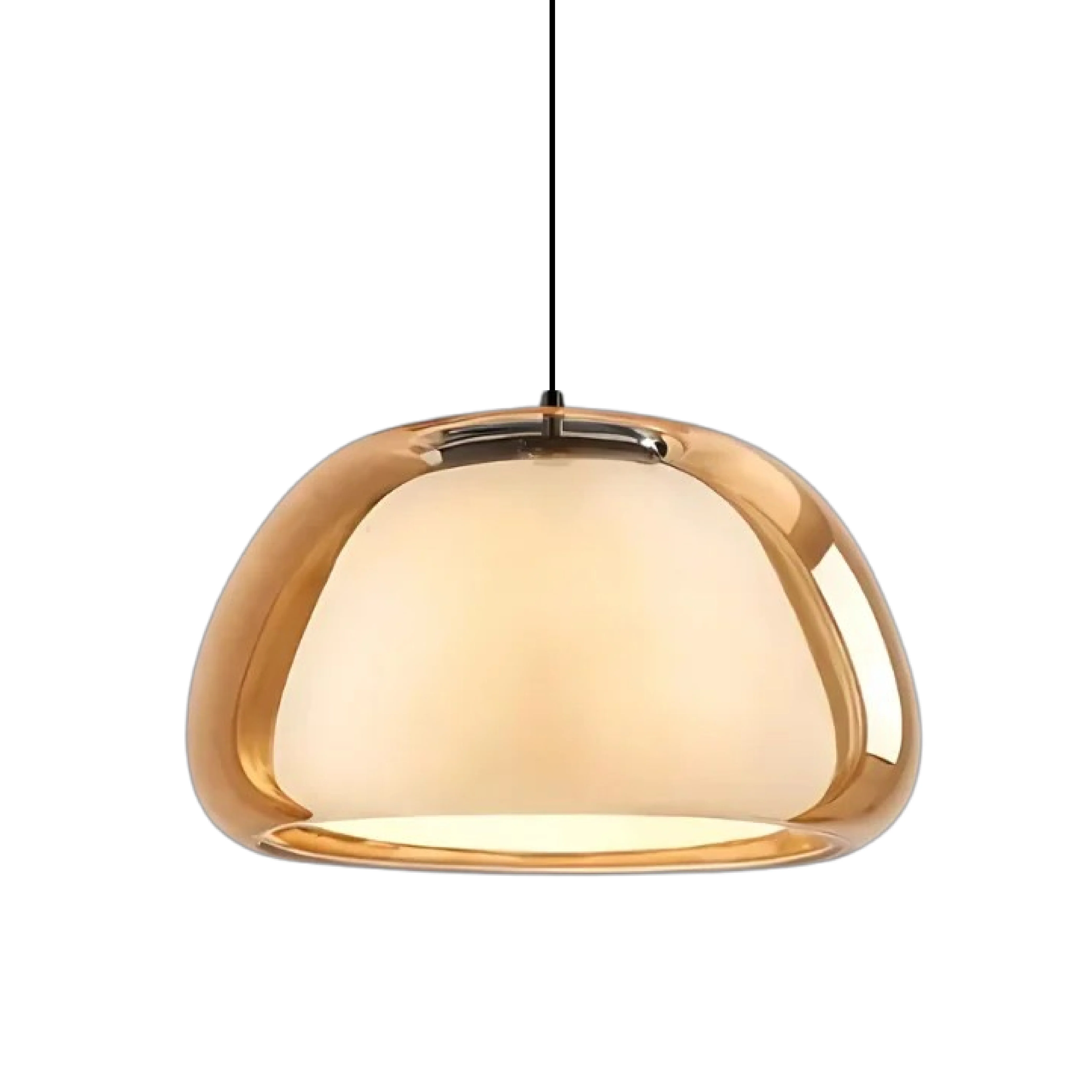 Pendant lamp with double glass jelly shaped shade - Image 10
