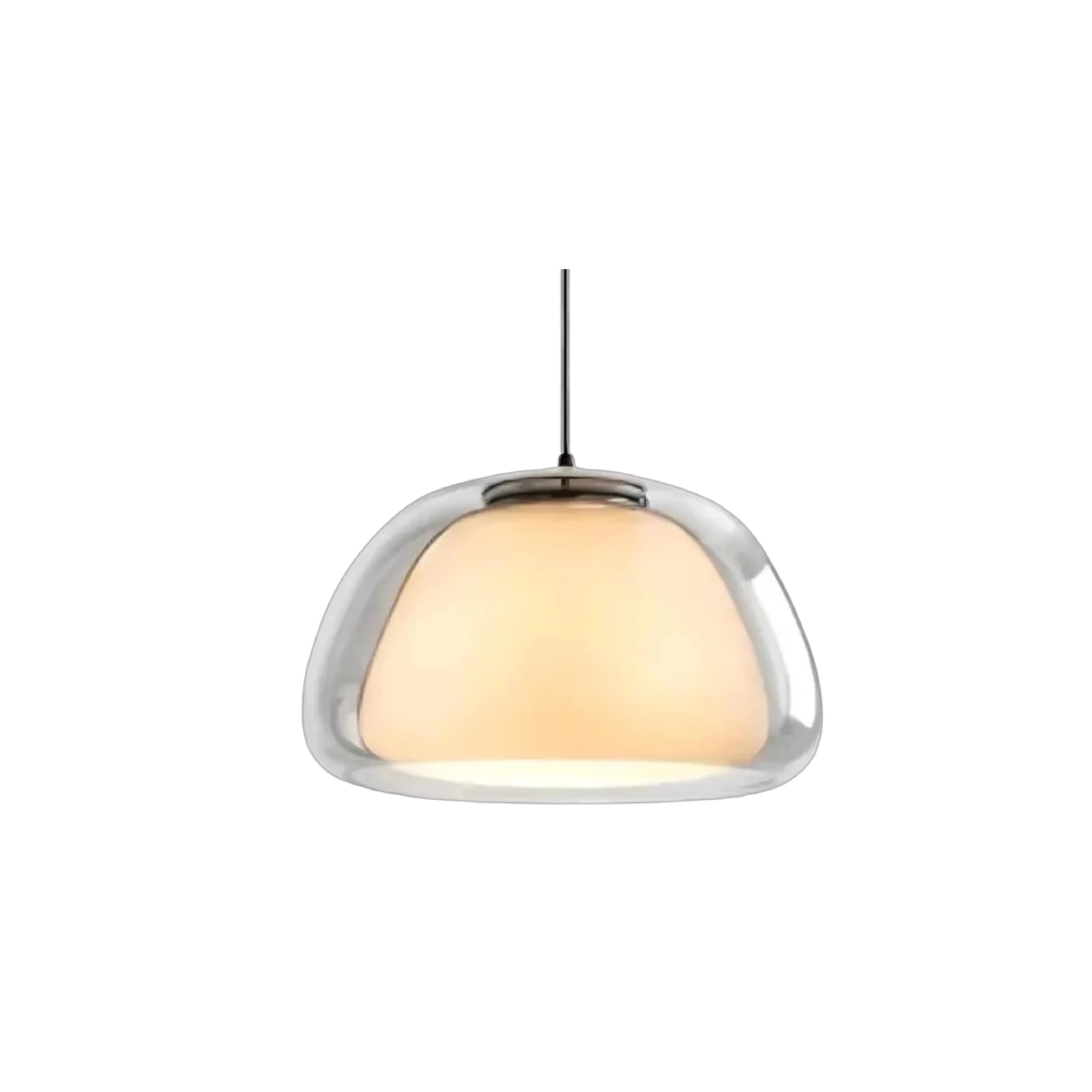Pendant lamp with double glass jelly shaped shade - Image 9