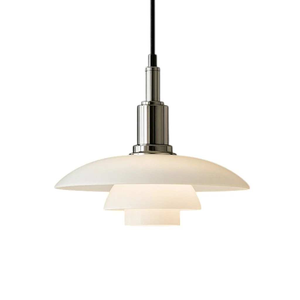 Pendant light with layered opal glass shade - Image 8