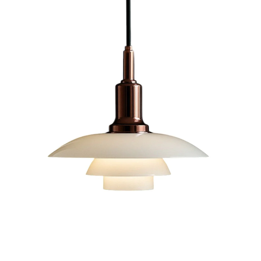 Pendant light with layered opal glass shade - Image 9