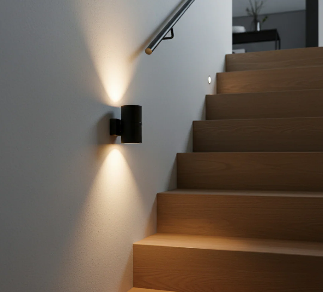Plug In Wall Light With Cylindrical Head Black - Image 5