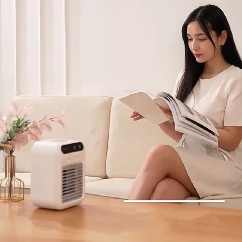 Portable Mini Air Cooler with Front Vent and Water Tank - Image 2